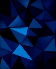 Obraz premium Abstract Blue Geometric Background Featuring Triangular Shapes