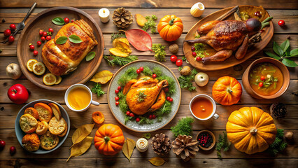 A vibrant plate of traditional Chinese and Turkish dishes with fresh vegetables, tea, and colorful ingredients