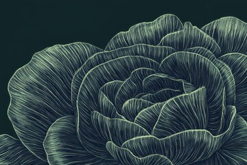 Obraz premium Detailed illustration of a blooming flower with intricate artistic patterns