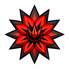 red flower vector
