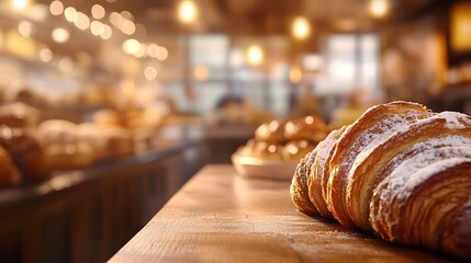 Bakery Menu Template with Inviting Blurred Background