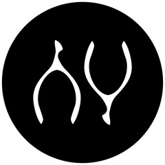 Vector Design Wishbone Icon Style