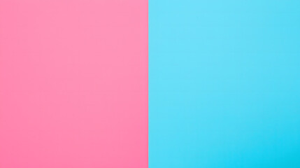 Obraz premium Color Block Abstract: A vibrant geometric composition, featuring a minimalist design with a seamless division of solid pink and blue.