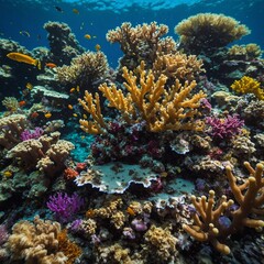 Obraz premium coral reef and coral