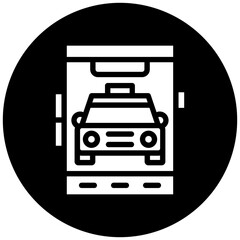 Vector Design Mobile Taxi Icon Style