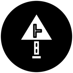 Vector Design Side Road Right Icon Style