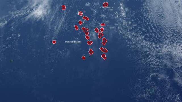 MARSHALL ISLANDS Map With Borders