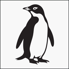 Fototapeta premium penguin silhouette vector