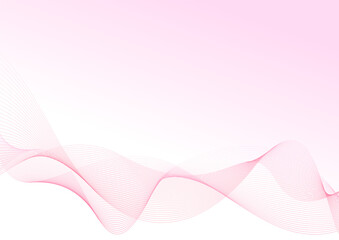 Abstract background with pink waves gradient. Vector illustration.