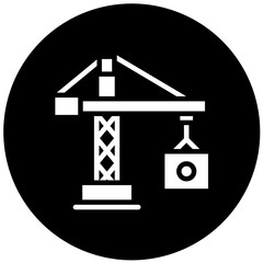 Crane Vector Design Icon Style