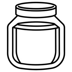 glass jar vector illustration