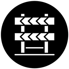Construction Barrier Vector Design Icon Style
