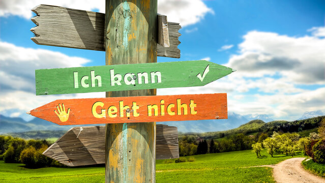 Signposts the direct way to I can versus resignation