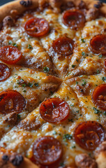 close up of pizza