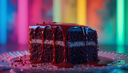 chocolate cake on a plate