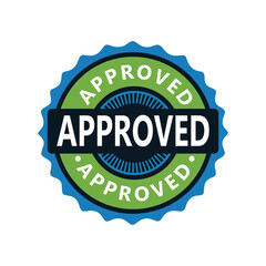 stamp logo and approved seal, label, verify seal, seal