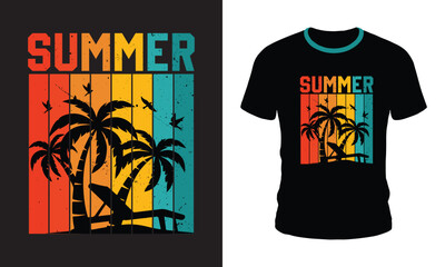 Colorful and fashionable summer t shirt design for men and women.Custom t shirt design.