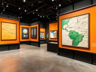 A museum exhibit showcasing  altered climate history,  as if rewritten by those in power