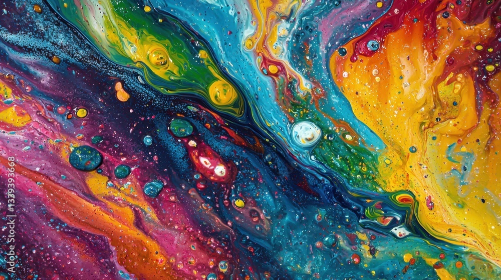 Poster a mesmerizing display of abstract art features bold swirls and vibrant colors blending seamlessly. r