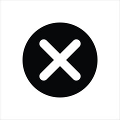 Obraz premium A simple cross icon, often used to represent closing, canceling, or deleting.