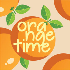 oranges composition with typography.