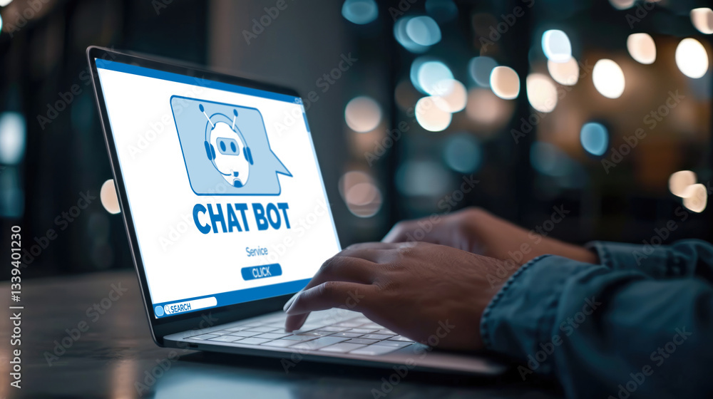 Poster chatbot software application for brisk online business that automatically reply to customer question