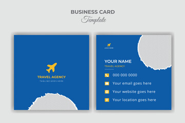Business card travel agency personal information design template