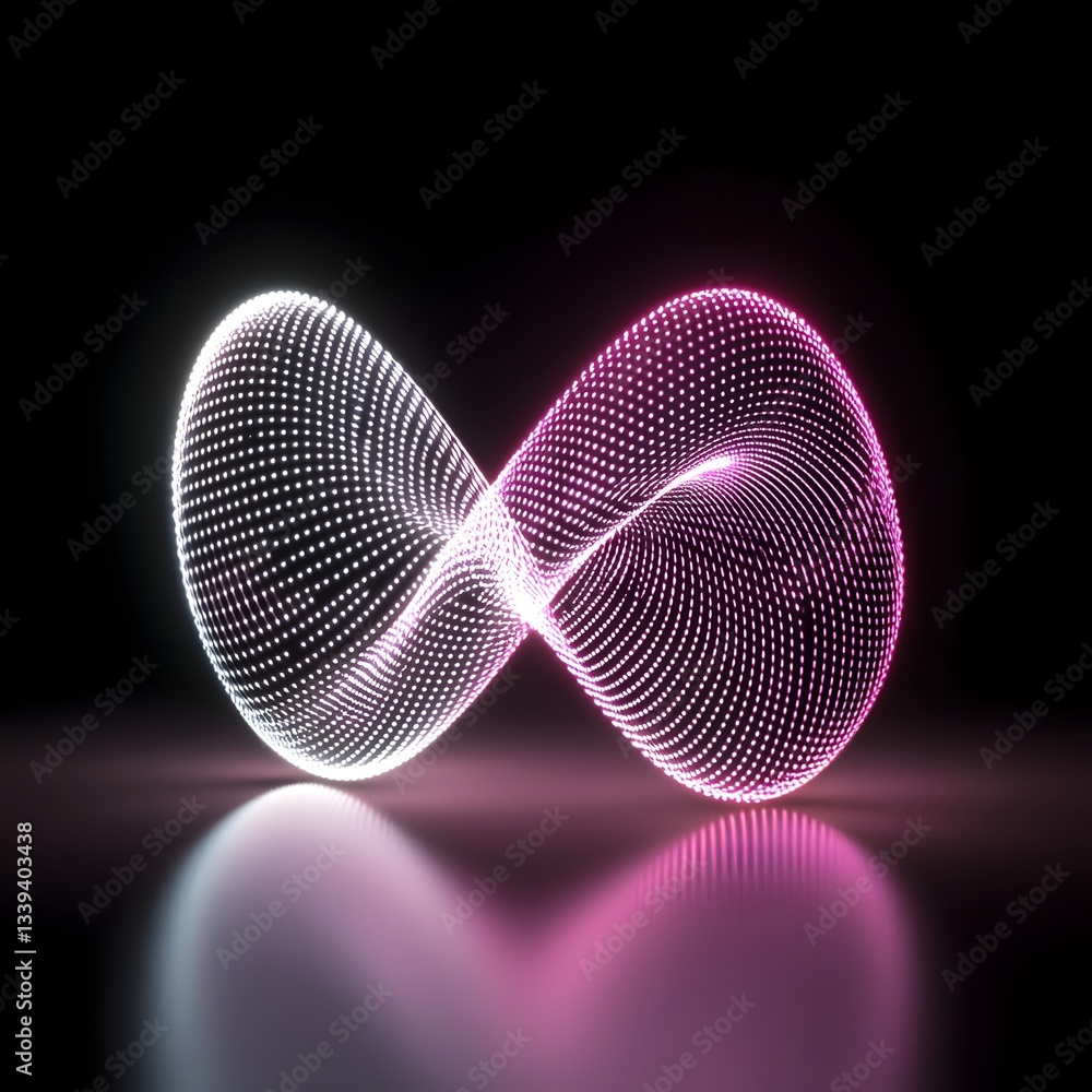 Poster two shimmering spheres reflecting light in a captivating and elegant display of fluid artistic patte
