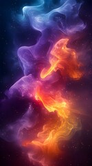Dynamic Abstract Sound Waves in Vibrant Colors Creating Energetic Harmony