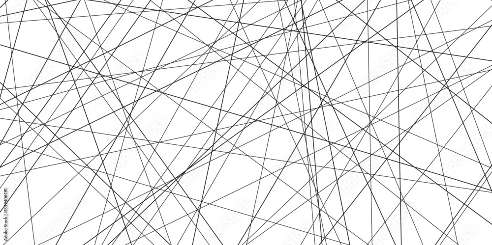Fototapete Abstract black lines with white background. Creative and geometric shape with luxury pattern and paper texture design. abstract background with stripes for website design Technology background.	