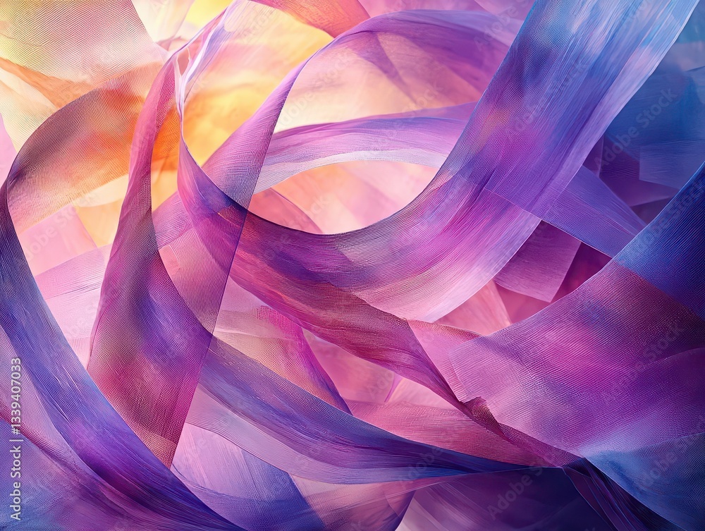 Poster abstract gradient film negatives layered in an overlapping pattern under soft directional lighting
