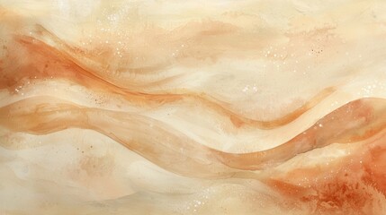 Obraz premium Waves of soft colors create an abstract pattern that conveys warmth and calmness. The gentle swirls in shades of orange and cream invite peace and relaxation, ideal for any tranquil space