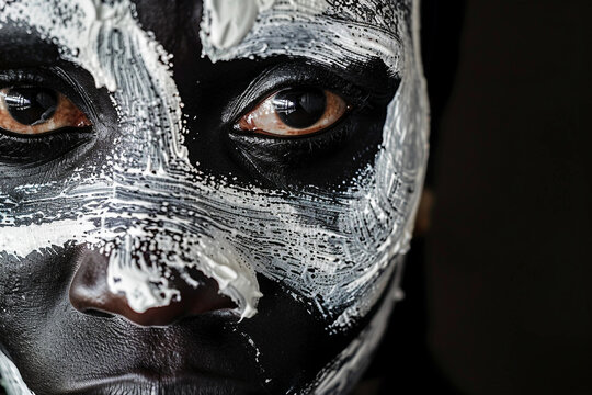 Portrait of african man in traditional clothing made generative AI