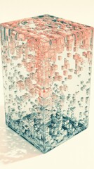 Intricate Glass Cube Cityscape: A Digital Architectural Masterpiece