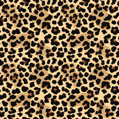 vector leopard print seamless design with leopard spots