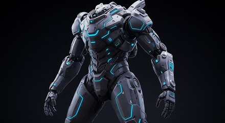 Cybernetic Titan: A Futuristic Mech Warrior Render