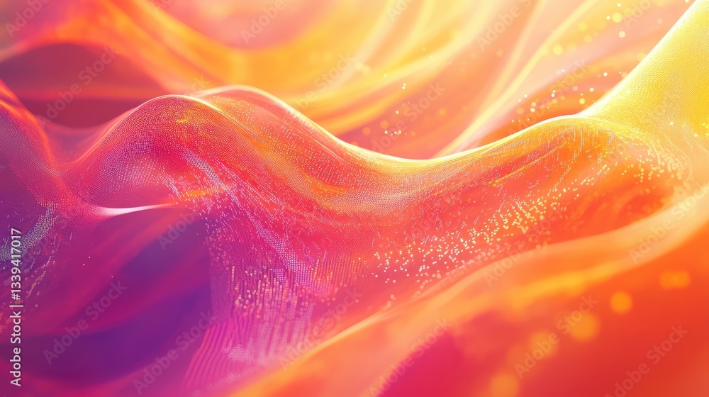 Poster futuristic digital background with flowing data streams and light beams. a perfect blank canvas for 