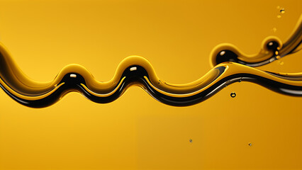 water wave droplet on a yellow background