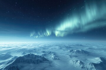 A surreal Arctic sky with delicate, icy cirrus clouds stretching across the atmosphere