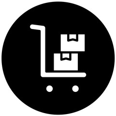 Vector Design Package Trolley Icon Style