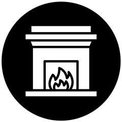Vector Design Fireplace Icon Style