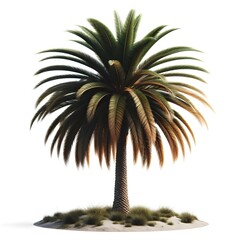 A palm tree isolated on white background