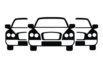 Car Symbol Icon Silhouette Vector Illustration.