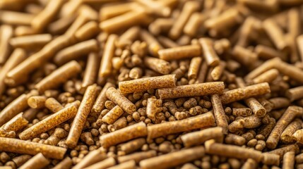 Spoiled animal feed pellets with fungal growth, symbolizing hidden mycotoxin dangers. Copy space.