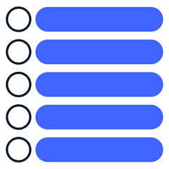 Obraz premium Blue Blank checklist box planner