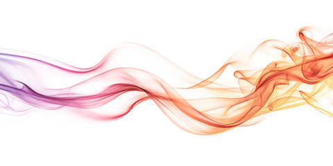 pink orange smooth smoke wave isolated on white background.PNG
