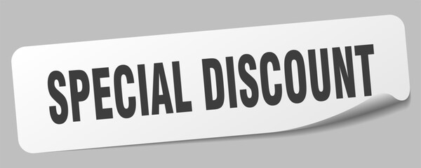 special discount sticker. special discount label