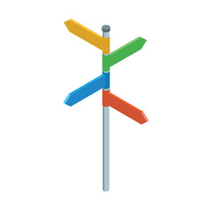 Isometric Direction Signpost