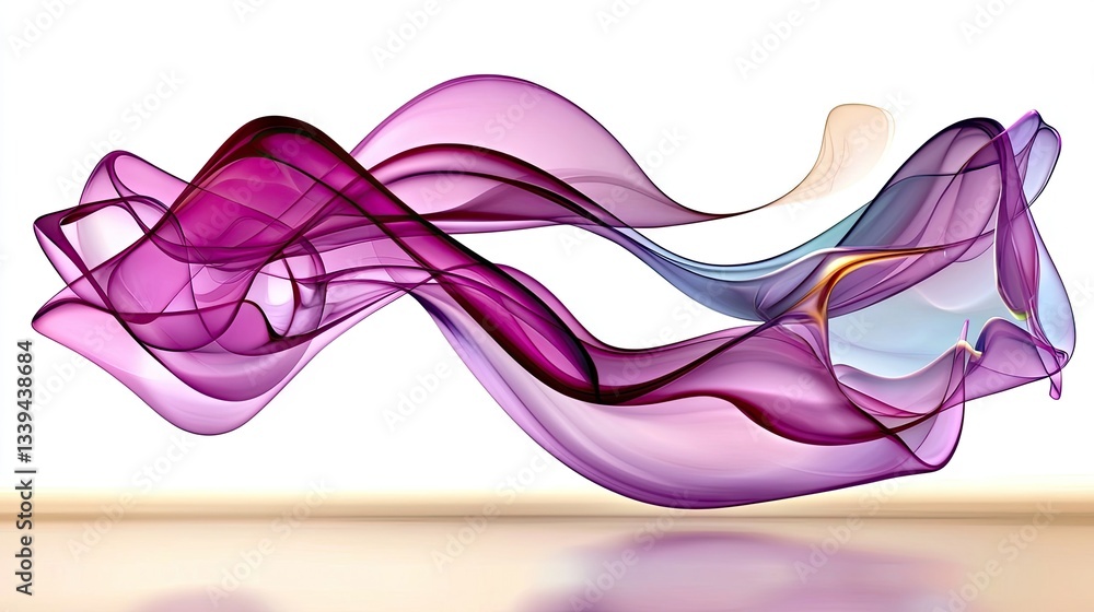 Poster a delicate purple wave design with a smooth gradient effect for a stylish backdrop.