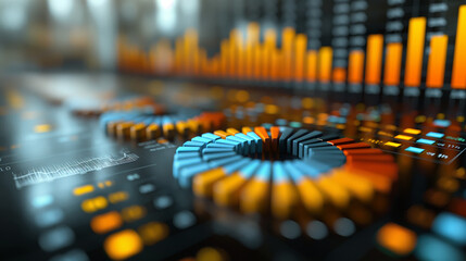 A clean  3D business infographics background with grey featuring modern visual appeal